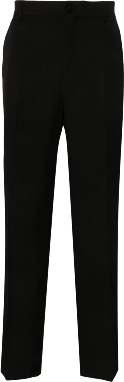 straight-leg wool trousers
