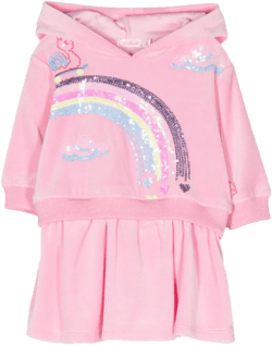 sequin-embellished hooded dress