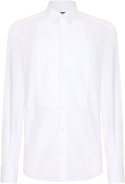 Gold-fit cotton tuxedo shirt