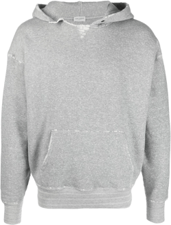 grunge cotton-jersey hoodie