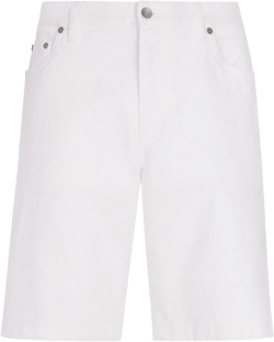 logo-plaque denim shorts