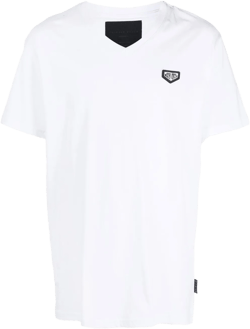 logo-plaque V-neck T-shirt