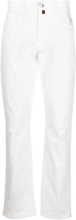 logo-embroidered straight-leg jeans