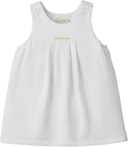 embroidered-logo pinafore dress