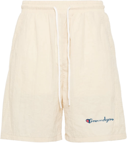 logo-print track shorts