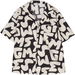 logo-print cotton shirt