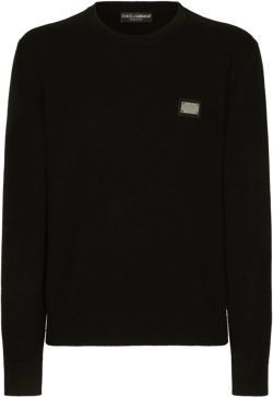 logo-tag wool-cashmere jumper
