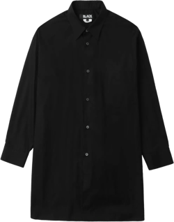 satin-panelled cotton shirt