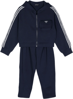 logo-patch cotton-blend tracksuit