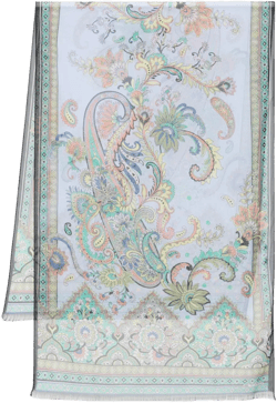 paisley-print silk scarf