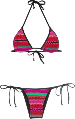 panelled triangle bikini set