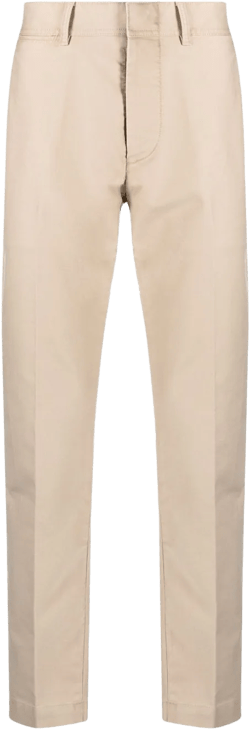 tapered cotton trousers