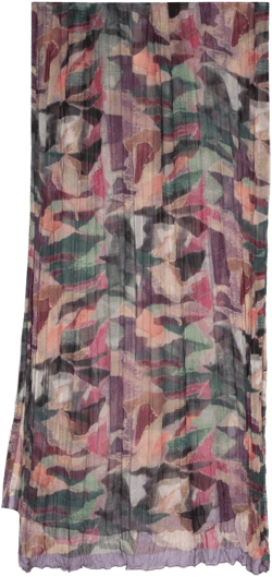 pleated silk scarf