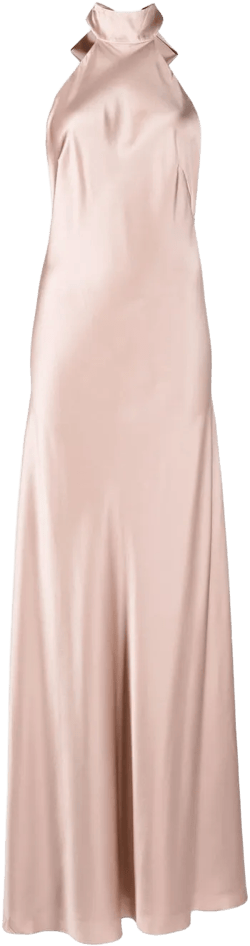 backless halter-neck gown