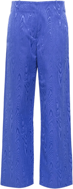 moiré straight-leg tailored trousers