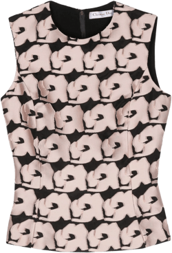 2010s floral-appliqué tank top 