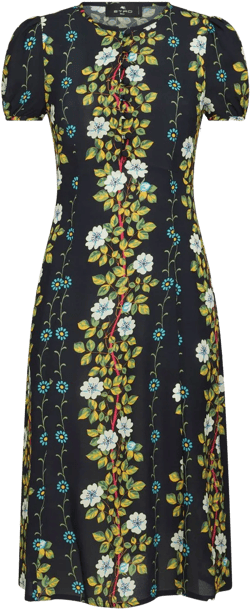 floral-print A-line dress