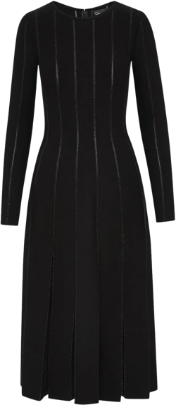 Pleated Inset knitted dress