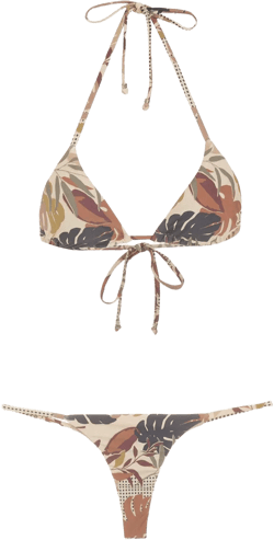 palm leaf print bikini