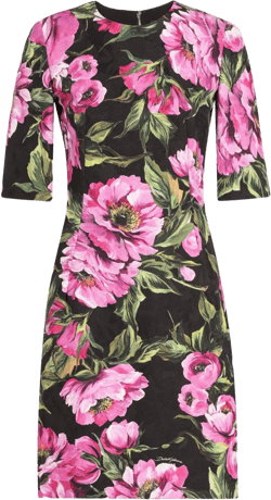 floral-print mini dress