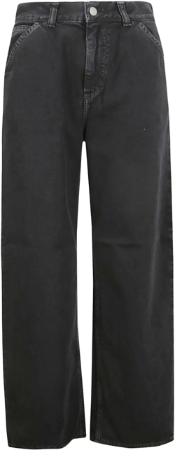 mid-rise straight-leg jeans