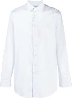 patterned-jacquard cotton shirt 