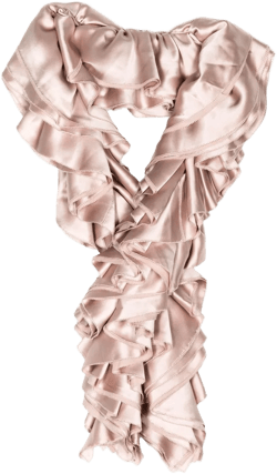 draped silk scarf