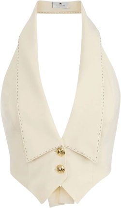 contrasting topstitching waistcoat 