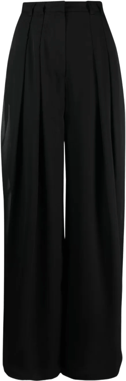 high-waist wide-leg trousers