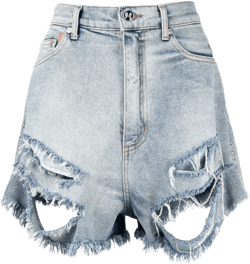 distressed denim shorts