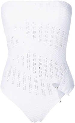 open-knit bandeau one-piece 