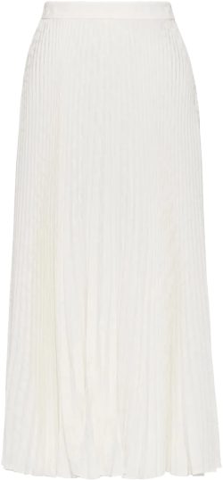 pleated midi skirt