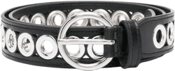 eyelet-detail leather belt