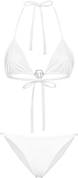 logo-plaque triangle bikini set
