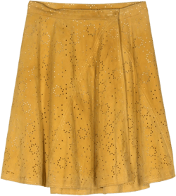 1980s suede wrap skirt