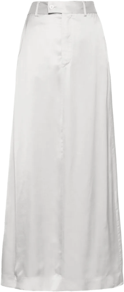tailored satin wrap skirt