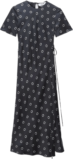 graphic-print maxi dress