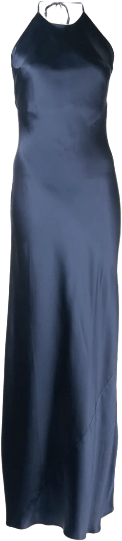 Jeany satin-finish silk dress