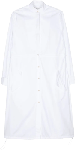 contrast poplin midi dress