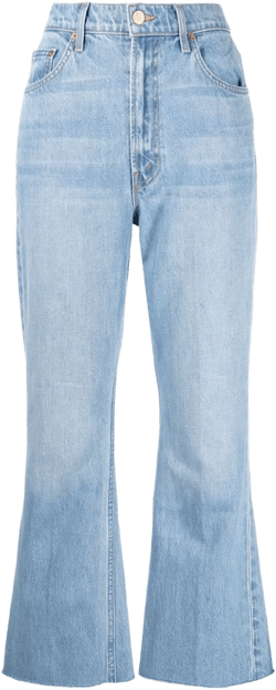 mid-rise flared jeans 
