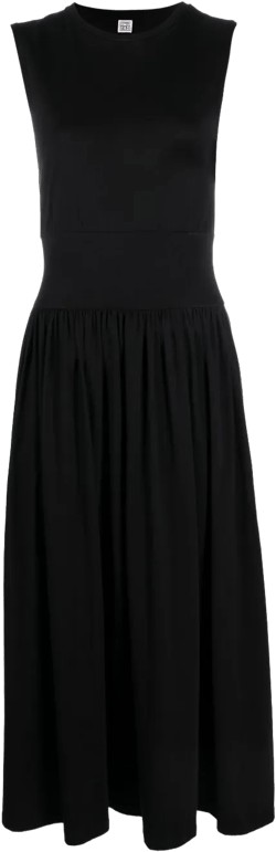 sleeveless cotton midi dress