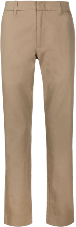 slim-leg twill cotton chinos