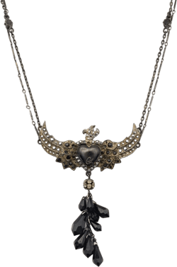 1980s heart bird necklace
