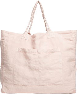weekend linen tote bag