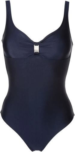 Roberta logo-plaque swimsuit