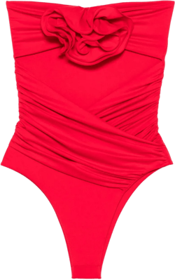 floral-appliqué swimsuit