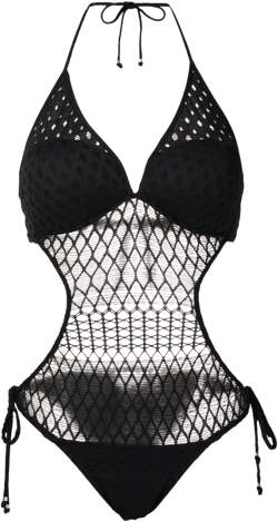 cut-out mesh swimsuit