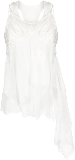 lace-trimmed double-layer camisole