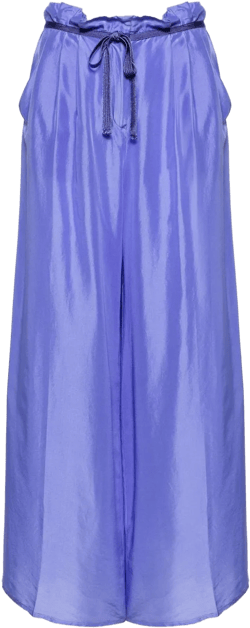 wide-leg silk trousers