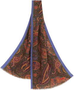 paisley-print silk scarf